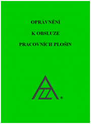 Ukázka průkazu pro obsluhu pracovních plošin